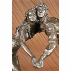 Art Deco Valentine Love Romance Gift Idea Tango Bronze Statue Sculpture Figurine