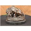 Image 1 : Signed Barye Snake and Lion Bronze Marble Sculpture Statue Figurine Art Deco LRG