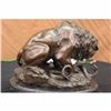 Image 4 : Signed Barye Snake and Lion Bronze Marble Sculpture Statue Figurine Art Deco LRG