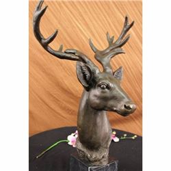 Art Deco Bronze Sculpture Statue Buck Deer Elk Stag 24 Figurine Figure Art