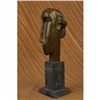 Image 2 : Modigliani Tribute - Bronze sculpture - Head of Caryatid Abstract Modern Figure