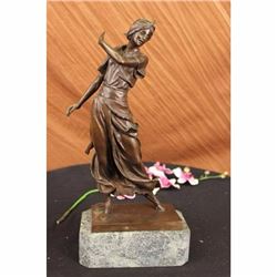 vienna austria bronze art deco nouveau hand wax seal young lady Sculpture