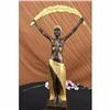 Image 2 : Signed~Chiparus~ Gold Patina Gilt Shawl Dancer Bronze Sculpture Marble