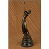Image 1 : Art Deco Nude Dancer Hand Made Hot Cast Real Bronze Sculpture Figurine Figure NR