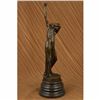 Image 2 : Art Deco Nude Dancer Hand Made Hot Cast Real Bronze Sculpture Figurine Figure NR