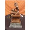 Image 5 : Large Signed~Chiparus~ Sitting Egyptian Nude Princess Bronze Marble Sculpture