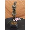 Image 1 : Signed~Bruno Zach~Seductive Flapper Actress Bronze Sculpture Marble Statue