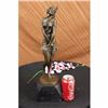 Image 2 : Signed~Bruno Zach~Seductive Flapper Actress Bronze Sculpture Marble Statue