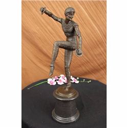 Bronze French Sculptor Chiparus Russian Tamborine Dancer Scuptor