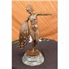 Image 1 : Signed Lucien Alliot Art Deco Peacock Dancer Bronze sculpture Green Marble