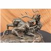 Image 4 : Large 40 Lbs Carl Kauba Lion Attacking Moose Bronze Marble Sculpture Statue