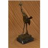 Image 2 : Large Bronze Sculpture Ostrich Wild Life Marble Base Figurine Figure Home Decor