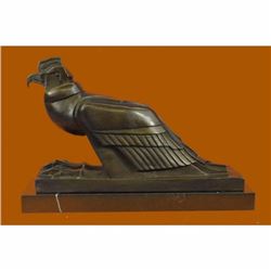 AN EGYPTIAN STYLE FIGURE OF THE HORUS FALCON, NEW KINGDOM HOT