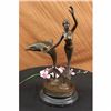 Image 1 : Signed Ernst Seger Nude Mermaid with Dolphin Swimming Bronze Sculpture