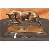 Image 1 : VINTAGE DOG DOGS ANIMAL HUNTING BRONZE SCULPTURE STATUE ON MARBLE BASE