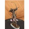 Image 4 : Signed Original European Ancient Warrior with Bow and Arrow Bronze Sculpture