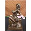 Image 3 : Signed Erotic Woman with Bra and Garter belt Bronze Sculpture Exotic Figurine