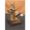 Image 5 : Signed Erotic Woman with Bra and Garter belt Bronze Sculpture Exotic Figurine