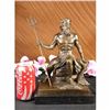 Image 2 : ART Deco Bronze Marble STATUE Greek SEA God Poseidon Sculpture