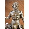 Image 5 : ART Deco Bronze Marble STATUE Greek SEA God Poseidon Sculpture