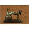 Image 1 : Signed Original Vitaleh Exotic Stripper Nude Bronze Art Deco Sculpture Statue NR