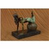Image 3 : Signed Original Vitaleh Exotic Stripper Nude Bronze Art Deco Sculpture Statue NR