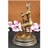 Image 3 : Lucien Alliot Strong Nude Woman Bronze Marble Statue Sculpture
