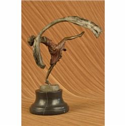 Original Vitaleh Nude Goddess Bronze Sculpture Marble Base Figurine Home Decor
