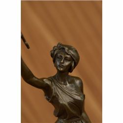 Original Rare Aldo Vitaleh Female Artist The Painter Bronze Sculpture Statue