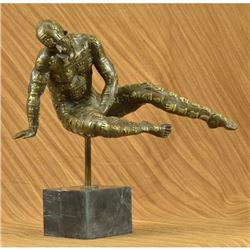 Rare Salvador Dali Male with Chess Design Outfit Bronze Sculpture Statue Figure