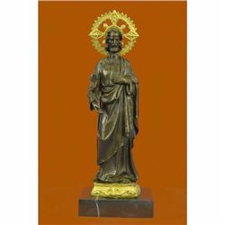 Vintage Original Valli Bronze Sculpture Figure of Joseph Jesus Christ Dad Figure