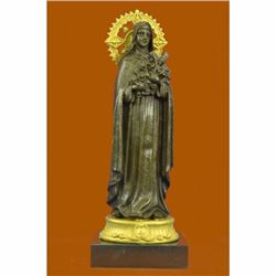 Bronze statue of the Virgin Mary Clutching a Cross Hot Cast Classic Artwork Sale