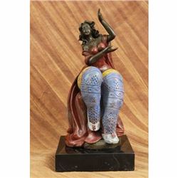 Hot Cast Abstract Modern Art tribute to Botero Curvaceous Lady Bronze Sculpture