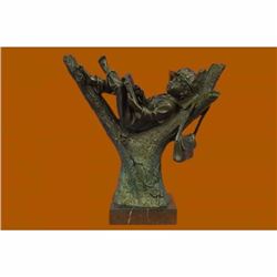 Home Decoration by Art Taylor Boy Reading On Top Of Tree Bronze Sculpture Statue