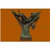 Image 1 : Home Decoration by Art Taylor Boy Reading On Top Of Tree Bronze Sculpture Statue