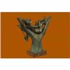 Image 3 : Home Decoration by Art Taylor Boy Reading On Top Of Tree Bronze Sculpture Statue