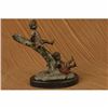 Image 1 : Original Art Taylor Home Decor Children on Tree Bronze Sculpture Statue Figurine