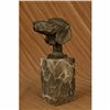 Image 1 : Dachshund Sausage Dog Bronze Head Bust Bookend Book-End Sculpture Statue Figure