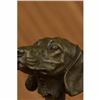 Image 5 : Dachshund Sausage Dog Bronze Head Bust Bookend Book-End Sculpture Statue Figure