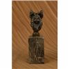 Image 1 : Scottish Terrier Bust Bookend Book-End Bronze Sculpture Original signed Statue