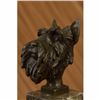 Image 4 : Scottish Terrier Bust Bookend Book-End Bronze Sculpture Original signed Statue