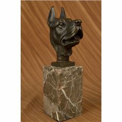 Original Yanez Great Dane Dog Lover Bronze Sculpture Art Deco Statue Figurine