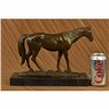 Image 2 : Large Signed Barye Arabian Racing Horse Mere Stallion Race OTB Bronze Sculpture