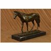 Image 3 : Large Signed Barye Arabian Racing Horse Mere Stallion Race OTB Bronze Sculpture