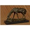 Image 1 : SIGNED JULES MENE HORSE  DOG BRONZE SCULPTURE ART DECO MARBLE BASE FIGURINE LRG