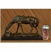 Image 2 : SIGNED JULES MENE HORSE  DOG BRONZE SCULPTURE ART DECO MARBLE BASE FIGURINE LRG