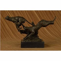 SUPERB ART DECO 100% LARGE BRONZE PUMA/LEOPARD/ JAGUAR/ BIG CAT SCULPTURE DECO