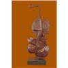 Image 1 : Bronze Vintage Real Metal Sculpture Figure Playing Cello Abstract Modern by DALI