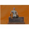 Image 4 : Signed Henry Moore Abstract Heavy Figurine Female Modern Art Sculpture Hot Cast