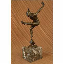 Original Vitaleh Nude Blind Folded Male Juggler Bronze sculpture Marble statue